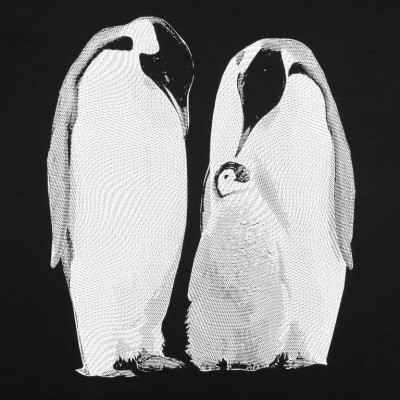 Футболка женская Like a Penguin, черная Футболка женская Like a Penguin, черная