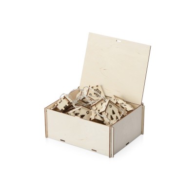 Елочная гирлянда с лампочками «Зимняя сказка» в деревянной подарочной коробке