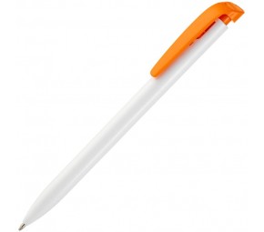 Ручка шариковая Favorite, белая с оранжевым