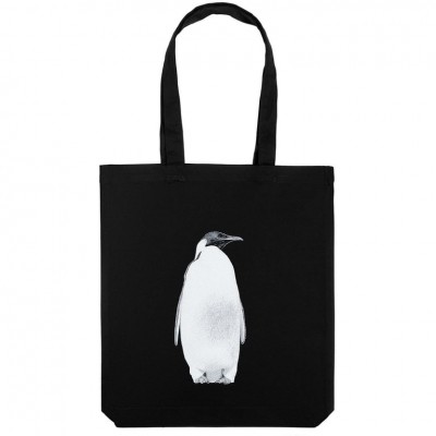 Холщовая сумка Like a Penguin, черная Холщовая сумка Like a Penguin, черная