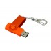 USB 2.0- флешка промо на 8 Гб с поворотным механизмом и однотонным металлическим клипом