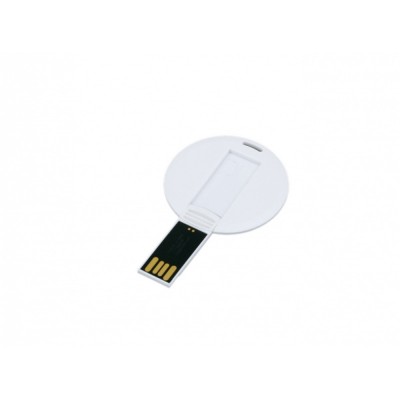 USB 2.0- флешка на 8 Гб в виде пластиковой карточки круглой формы USB 2.0- флешка на 8 Гб в виде пластиковой карточки круглой формы