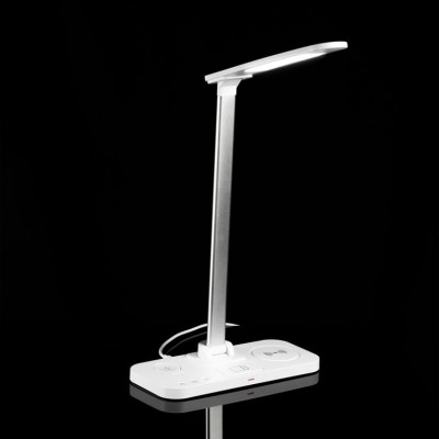 Настольная лампа с беспроводной зарядкой Power Light, белая Настольная лампа с беспроводной зарядкой Power Light, белая