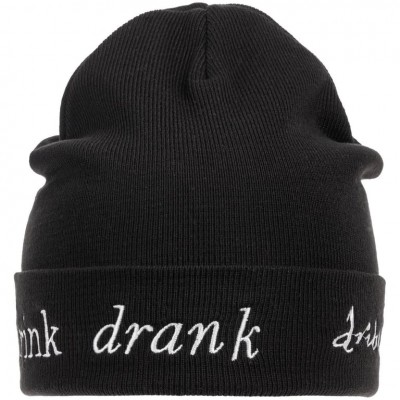Шапка с вышивкой Drunk, черная Шапка с вышивкой Drunk, черная
