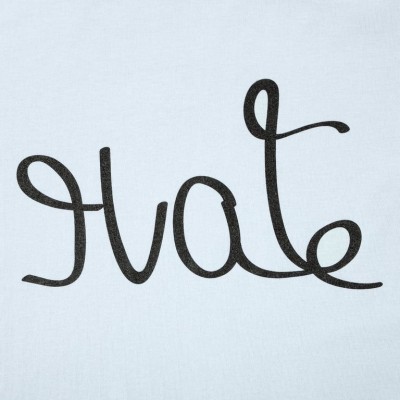 Футболка женская Hate-Love, голубая Футболка женская Hate-Love, голубая