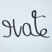 Футболка женская Hate-Love, голубая Футболка женская Hate-Love, голубая