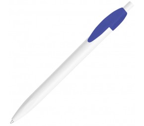 Ручка шариковая X-1 WHITE, белый/синий непрозрачный клип, пластик