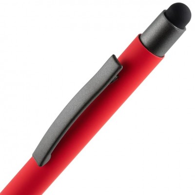 Ручка шариковая Atento Soft Touch со стилусом, красная Ручка шариковая Atento Soft Touch со стилусом, красная