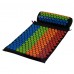 Массажный аккупунктурный коврик с валиком Iglu, разноцветный