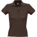 Рубашка поло женская People 210, шоколадно-коричневая