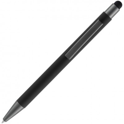 Ручка шариковая Atento Soft Touch Stylus со стилусом, черная Ручка шариковая Atento Soft Touch Stylus со стилусом, черная