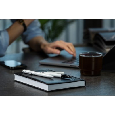 Ручка шариковая Scribo, матовая белая Ручка шариковая Scribo, матовая белая