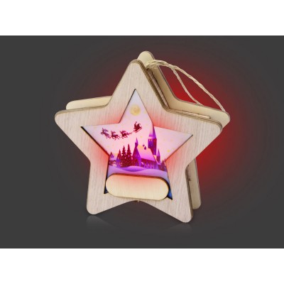 Новогодняя подвеска с подсветкой «Звезда» с индивидуальным дизайном
