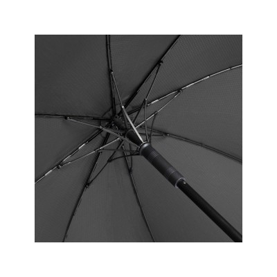 Зонт-трость «Carbon» с куполом из переработанного пластика