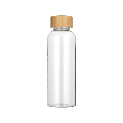 Бутылка из переработанного пластика rPET «Kato Bamboo» с бамбуковой крышкой, 500 мл