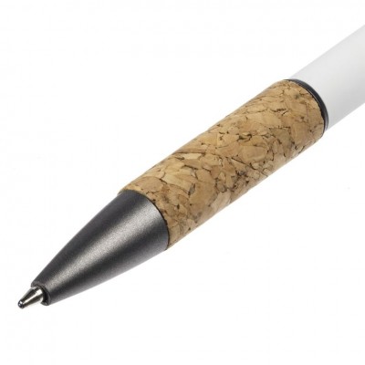Ручка шариковая Cork, белая Ручка шариковая Cork, белая