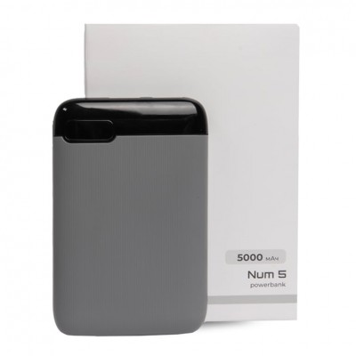 Универсальный аккумулятор OMG Num 5 (5000 мАч), серый, 10,2х6.3х1,2 см
