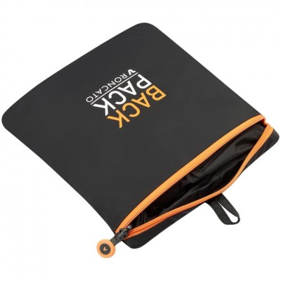 Складной рюкзак Compact Neon, черный с оранжевым