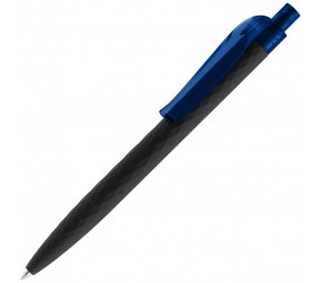 Ручка шариковая Prodir QS01 PRT-P Soft Touch, черная с синим