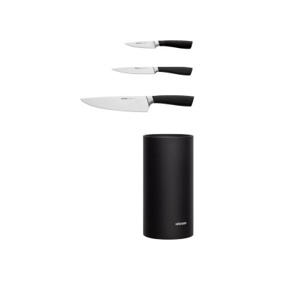 Набор из 3 кухонных ножей в универсальном блоке «UNA»