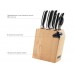 Набор из 5 кухонных ножей, ножниц и блока для ножей с ножеточкой «URSA»
