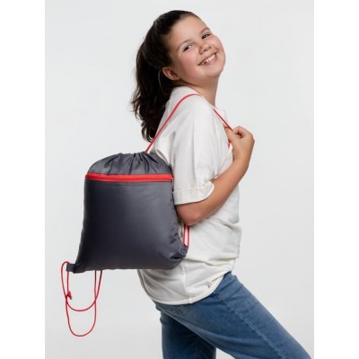 Детский рюкзак Novice, серый с красным