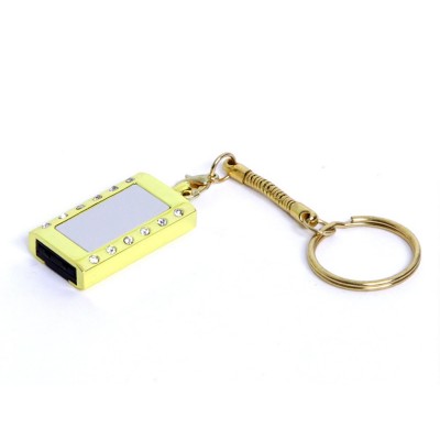 USB 2.0- флешка на 8 Гб «Кулон» с кристаллами и мини чипом