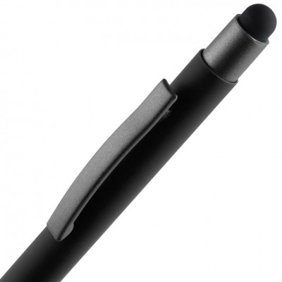 Ручка шариковая Atento Soft Touch Stylus со стилусом, черная Ручка шариковая Atento Soft Touch Stylus со стилусом, черная