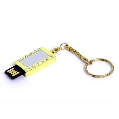 USB 2.0- флешка на 32 Гб «Кулон» с кристаллами и мини чипом