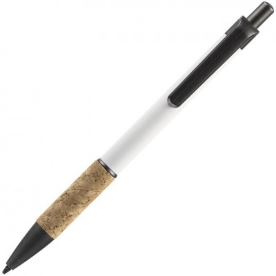 Ручка шариковая Cork, белая Ручка шариковая Cork, белая