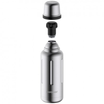 Термос Flask 1000, вакуумный, стальной матовый