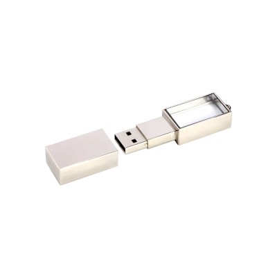 USB 2.0- флешка на 16 Гб кристалл в металле