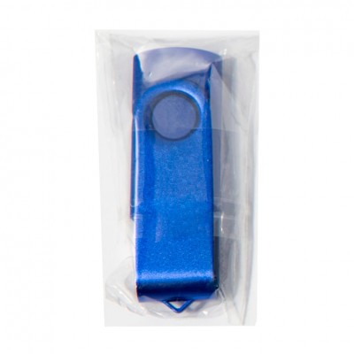 USB flash-карта DOT (16Гб), синий, 5,8х2х1,1см, пластик, металл