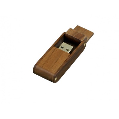 USB 2.0- флешка на 16 Гб прямоугольной формы с раскладным корпусом