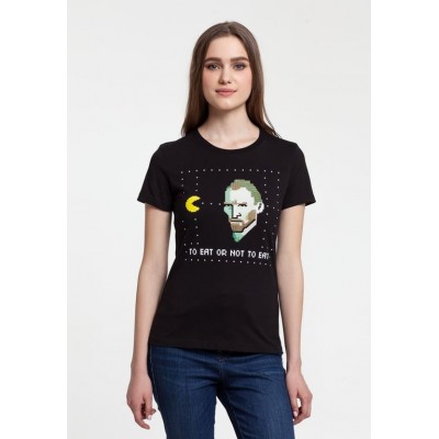 Футболка женская «Ван-Пакман», черная Футболка женская «Ван-Пакман», черная