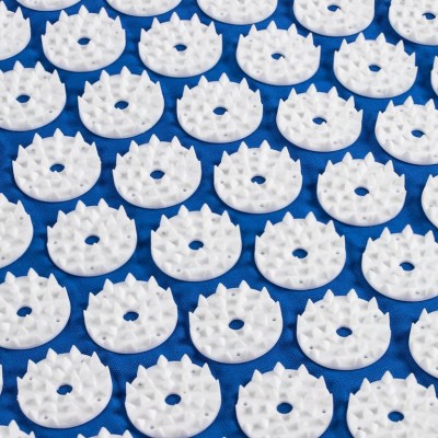 Массажный аккупунктурный коврик с валиком Iglu, синий с белым